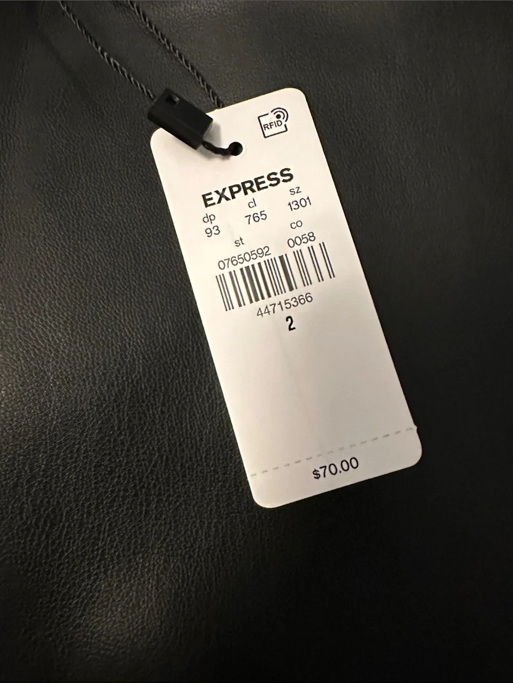 Express Black Faux Leather Mini Skort - Picture 7 of 9